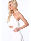 Cream dress with an exposed belly ZZ358 - Online store - Boutique